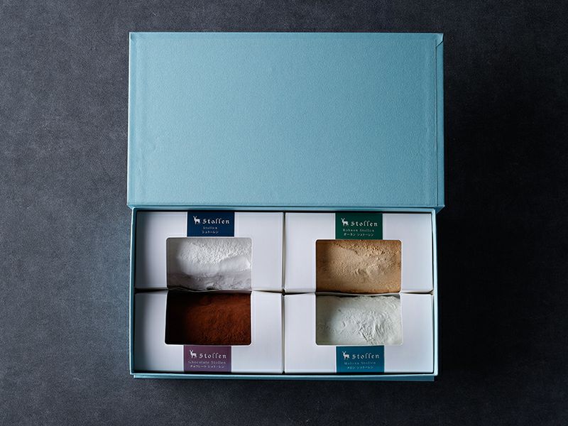 ミニシュトーレン 4種セットの箱入り